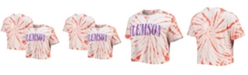 Pressbox Women's Orange Clemson Tigers Showtime Tie-Dye Crop T-shirt